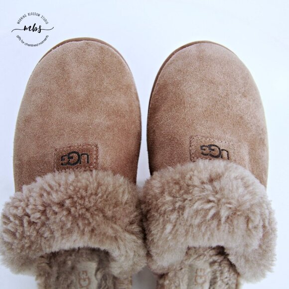 UGG Coquette Suede Slippers Tan Women 6 - Picture 11 of 14